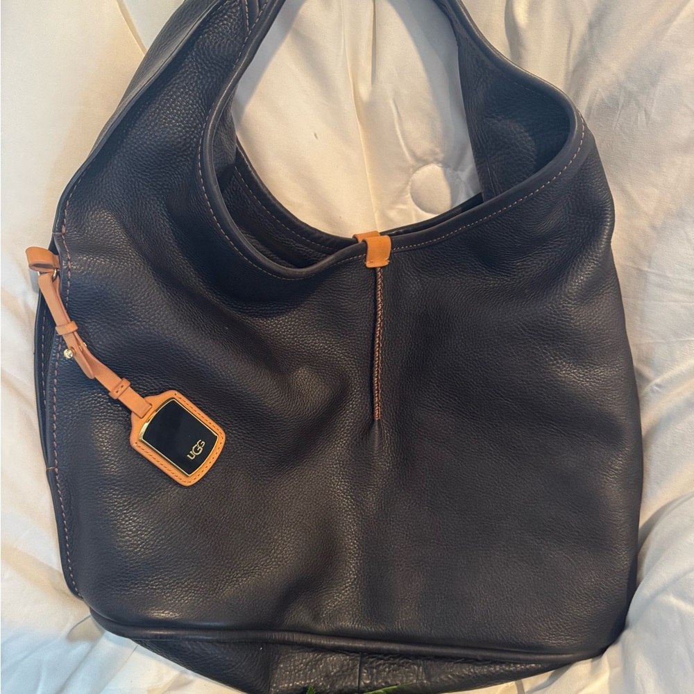 UGG Black Leather Hobo Bag Authentic